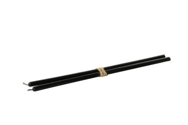 PNG, siyah mumlar, beyaz arkaplanda izole edilmiş..