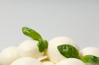 Mozzarella peyniri, lezzetli süt ürünleri kavramı.