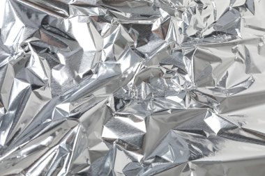 Folyo desenli gümüş arkaplan, üst görünüm