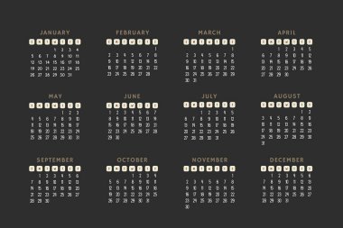 Takvim 2025, grafit arkaplan üzerinde 2025 takvimi