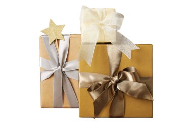 PNG, Mystery box, beyaz arkaplanda izole edilmiş altın kare kutular.