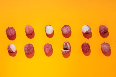 Lychee, taze ve olgun egzotik yiyecek kavramı.