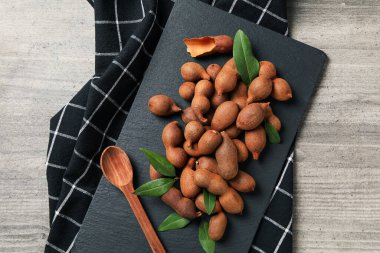 Demirhindi meyvesi, lezzetli yemek konsepti, taze demirhindi.