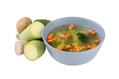 PNG, sebze çorbası, beyaz arka planda izole edilmiş.