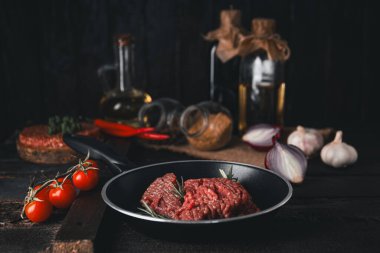 Yer eti, lezzetli et yemeği kavramı.