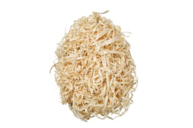 PNG, Paskalya, tahta parçalarından oluşan yumurta, beyaz arka planda izole edilmiş.