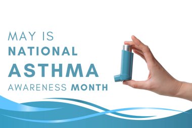 Astım ve Alerji Bilinci Ayı, El 'in astım ve alerji farkındalığını arttırmak için arka planda hafif bir astım spreyi var.