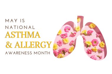 Astım ve alerji farkındalığını canlı akciğer tasarımları ve renkli çiçeklerle kutluyoruz.