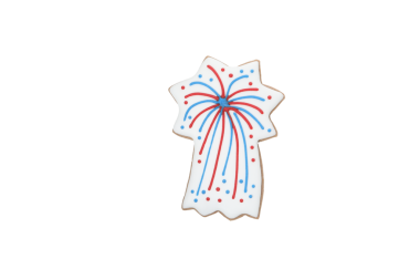 PNG, Çerezler havai fişek şeklinde, beyaz arkaplanda izole edilmiş.