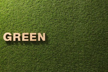 Taze kesilmiş çimenlerin üzerinde 