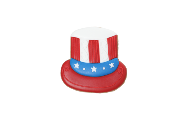 PNG, şapka şeklinde kurabiyeler, beyaz arka planda izole edilmiş.