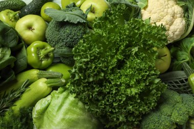 Olgun protein sebze ve meyve seti.