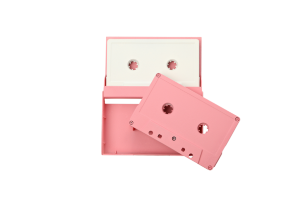 PNG, Pembe kaset, beyaz arkaplanda izole