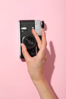 Retro kamera, retro kamerada fotoğraf çekimi