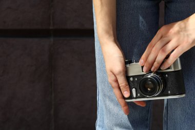 Retro kamera, retro kamerada fotoğraf çekimi