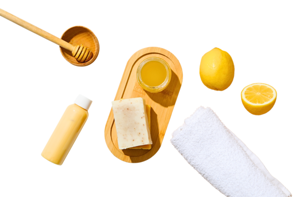 Limon, bal ve sabun beyazı, PNG