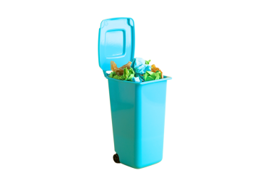 Kullanılan kağıt için renkli kap, beyaz üzerine izole edilmiş, PNG