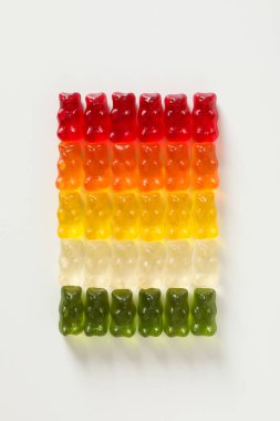 Jöleli şeker, lezzetli ve tatlı yemek kavramı.