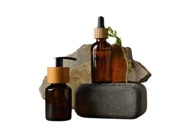 Doğal malzemeli kahverengi cam, beyaz üzerine izole edilmiş, PNG.