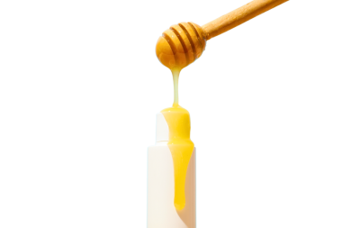 Bal damlaları bir balıkçıdan damlar, beyaza izole edilmiş, PNG