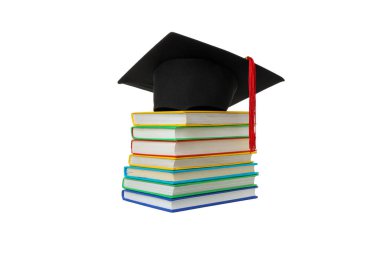 Renkli kitapların kaptanı, öğrenmeye hevesli, beyazdan soyutlanmış, PNG