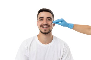 Nazik cilt bakımı işlemi neşeli, soyutlanmış, PNG