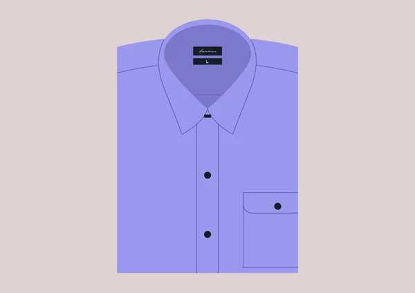 Vikt Skjorta Med Framficka Kontorsuniform — Stock vektor