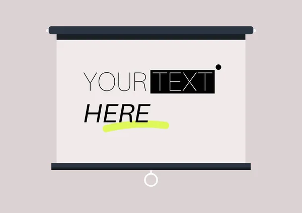 Écran Vidéoprojecteur Espace Copie Votre Texte Ici — Image vectorielle