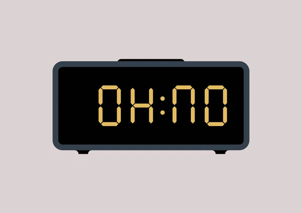 Alarm Clock Letters Reading Instead Regular Digits Home Gadgets — Stock Vector