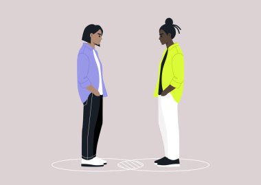 Bireysel çevrelerinde kesişen iki karakter, hem benzerlikleri hem de farklılıkları için bir metafor görevi görürler.