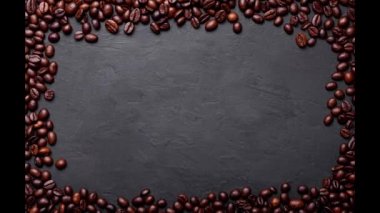 Close up of coffee beans. Fragrant coffee beans