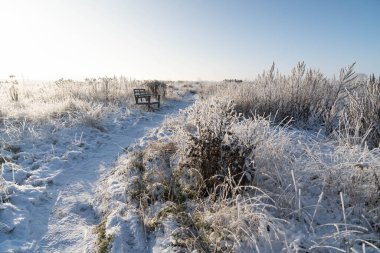 Kışın kırsalda manzara