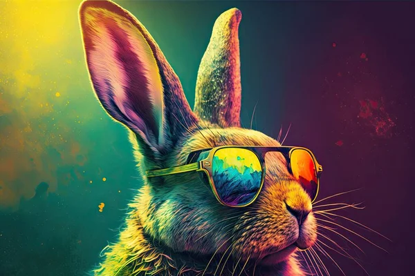 Крутой Съедобный Кролик Цветном Фоне — стоковое фото
