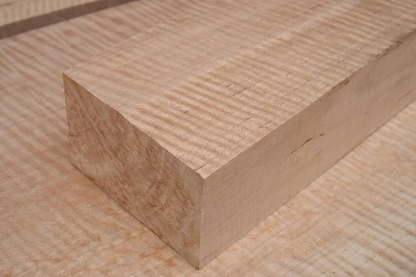 Maple wood sawed timber has tiger stripe or curly stripe grain