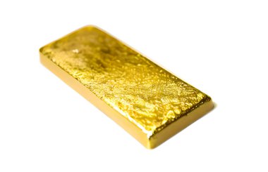 Gold bars are rectangular blocks on white background, generative AI