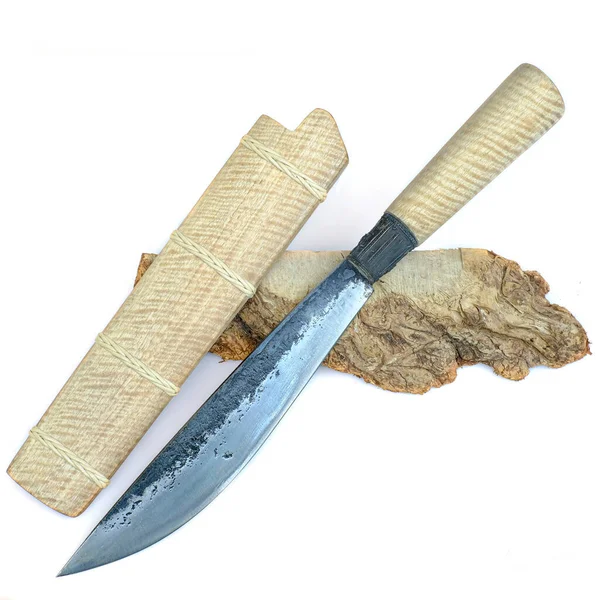 Enep Knife Wood Sheath Handmade Thailand — Stock Photo, Image