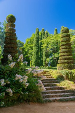 Salignac Eyvigues, France - august 09,2023 : the picturesque Eyrignac garden clipart