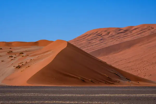 Lanskap Dari Bukit Pasir Merah Sossusvlei Taman Nasional Namib Nauklft — Stok Foto