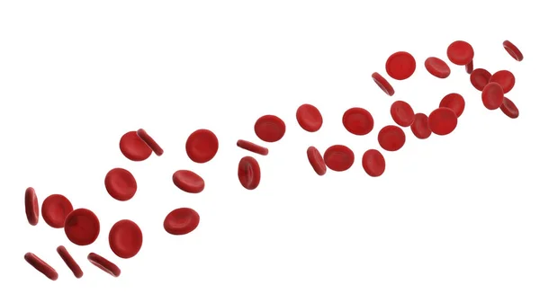 Células Sanguíneas Isoladas Fundo Branco Ilustração — Fotografia de Stock
