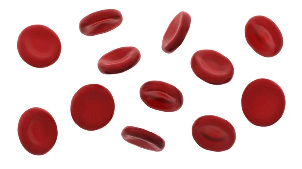 Células Sanguíneas Isoladas Fundo Branco Ilustração — Fotografia de Stock