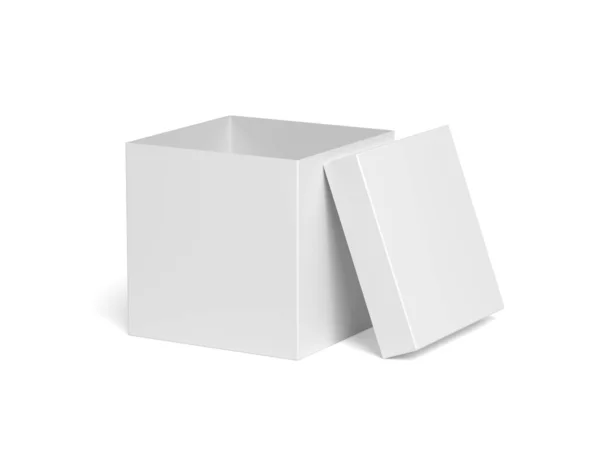 Κενό Κουτί Απομονωμένο Λευκό Φόντο Ανοιξε Εικονογράφηση — Φωτογραφία Αρχείου
