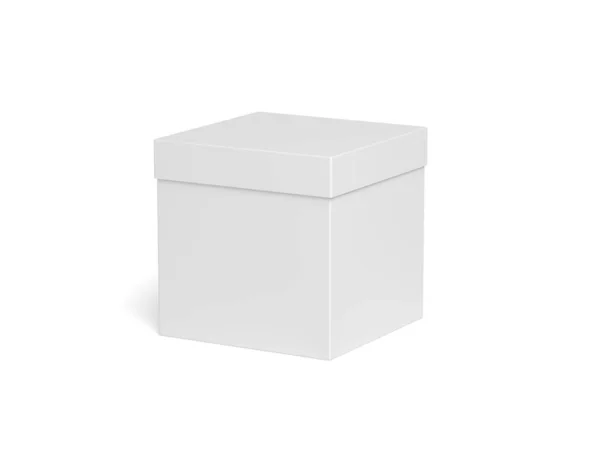 白地に隔離された箱 3Dイラスト — ストック写真
