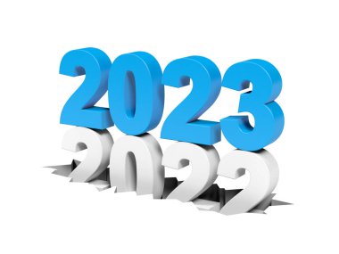 Yeni yıl 2023. 3d illüstrasyon.