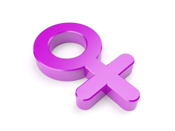 여성의 상징은 배경에 분리되어 성별의 — 스톡 사진