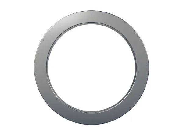 Metalowy Pierścień Izolowany Białym Tle Ilustracja — Zdjęcie stockowe
