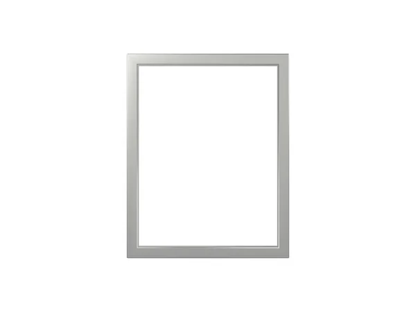 Rectangle Isolated White Background Rectangle Metal Frame Illustration — Stock Photo, Image