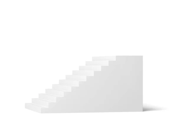 Witte Trap Geïsoleerd Witte Achtergrond Illustratie — Stockfoto