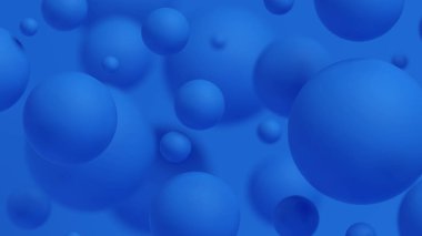 Mavi küreler. Soyut arkaplan. 3d illüstrasyon.