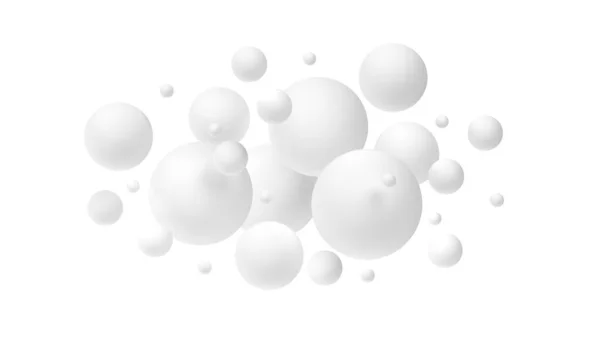 白地に孤立した抽象球 3Dイラスト — ストック写真