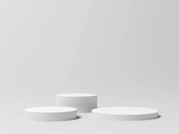 产品展示 显示Plinths 站起来白色 3D说明 图库图片